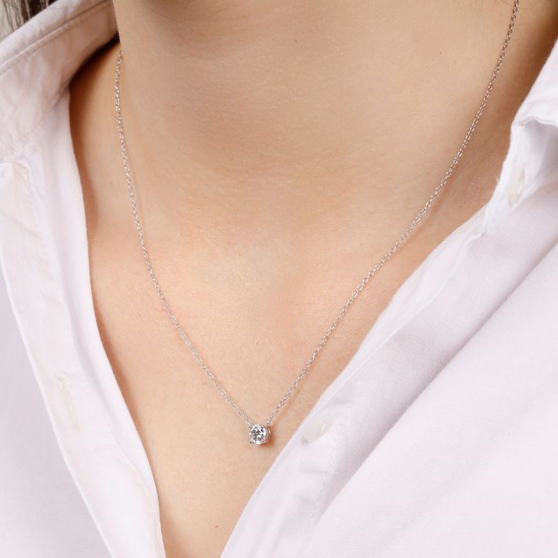 Collier Or Blanc et Diamant
