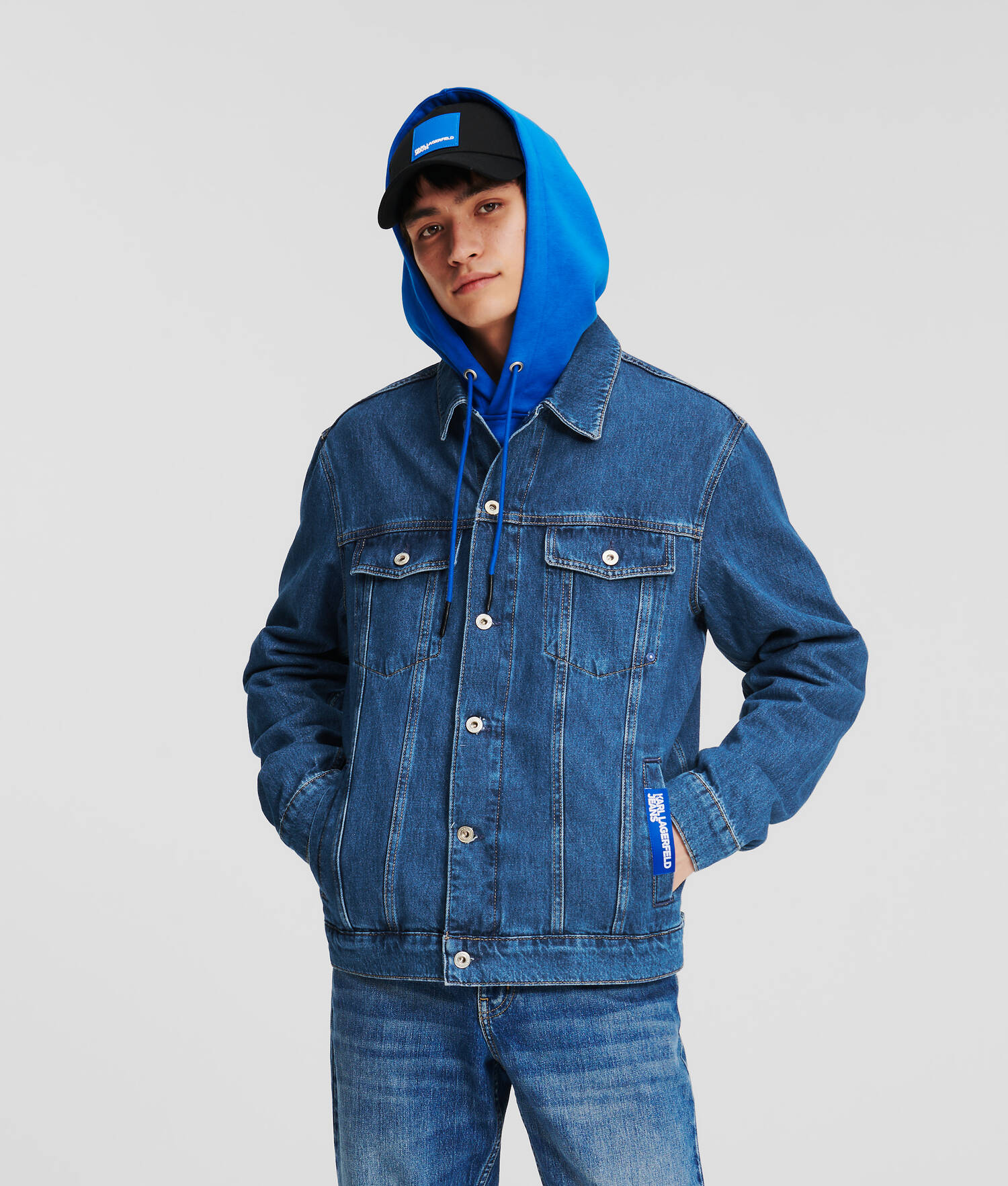 VESTE EN JEAN COUPE DROITE KLJ