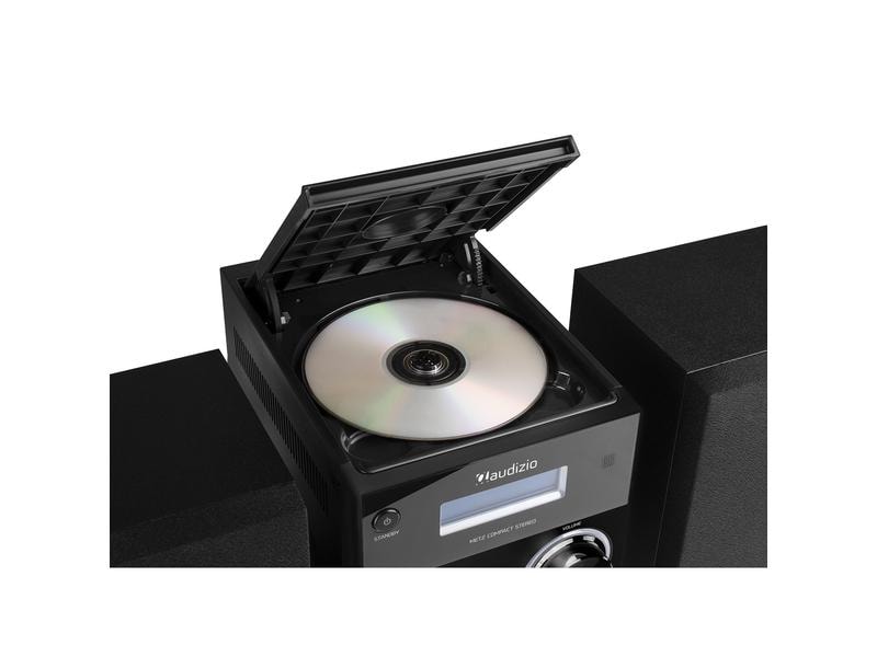 Audizio Micro-HiFi Anlage Metz Schwarz Leistungsstarkes Stereo-HiFi-System mit Bassreflex-Lautsprechern