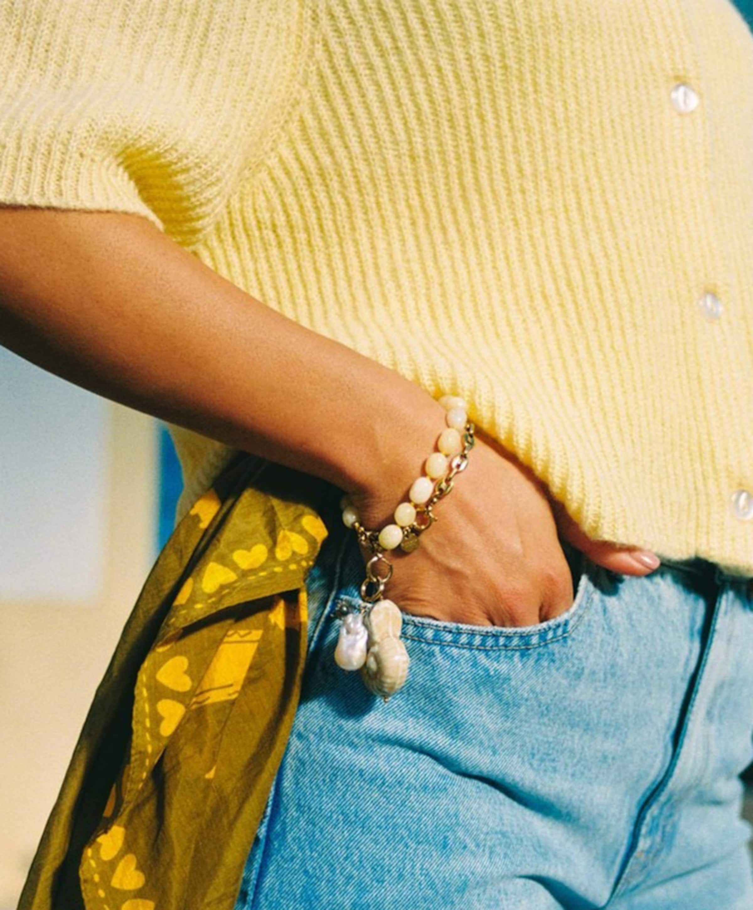 Bonnie Studios Dames armband geel