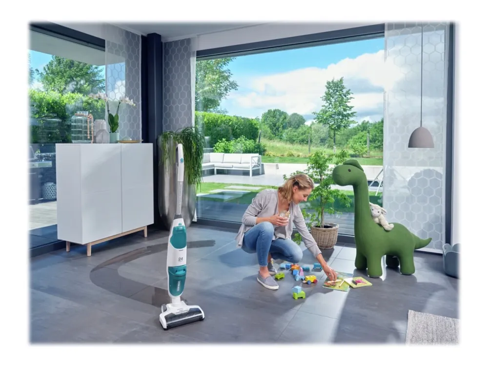 LEIFHEIT Regulus Aqua PowerVac, wet and dry vacuum cleaner (white / turquoise)