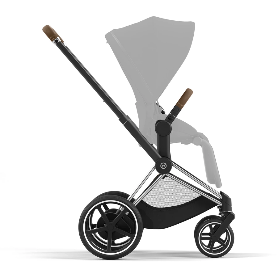 cybex PLATINUM Gestell New e-Priam Chrome Brown inklusive Sitzrahmen