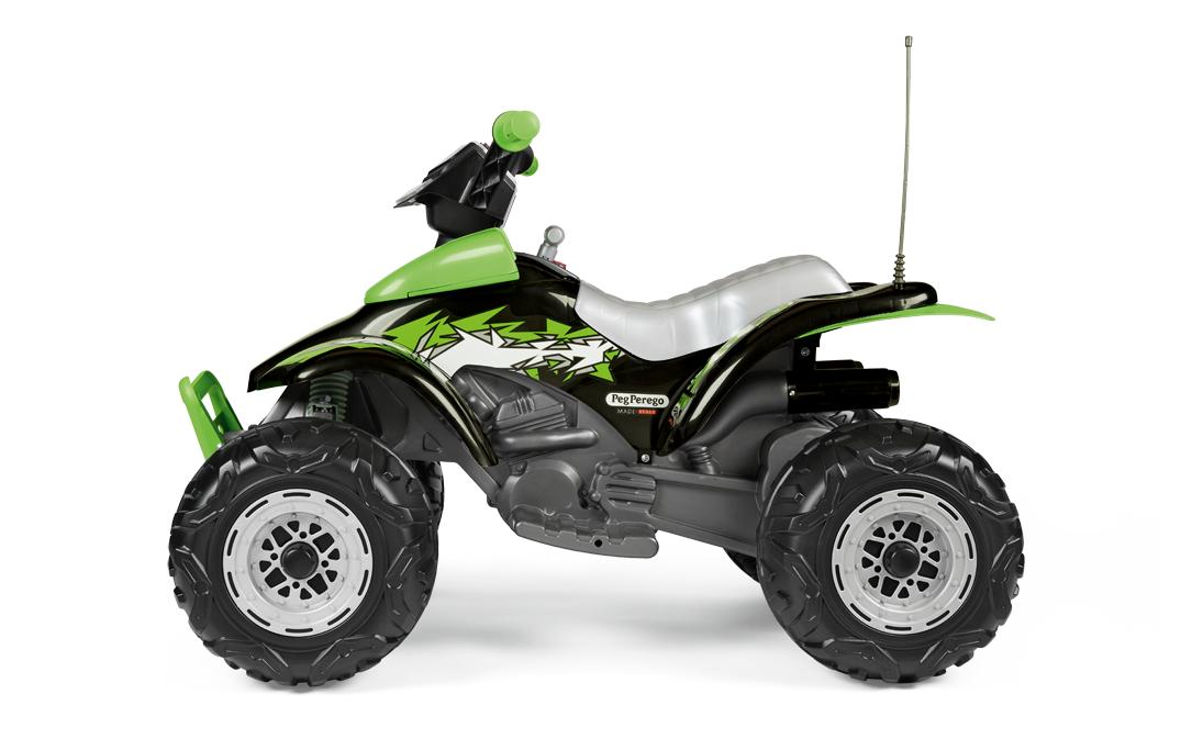Quad Corral T-Rex 330W 12 V Grün<br>Elektrisches Kinderquad mit Licht und Sound