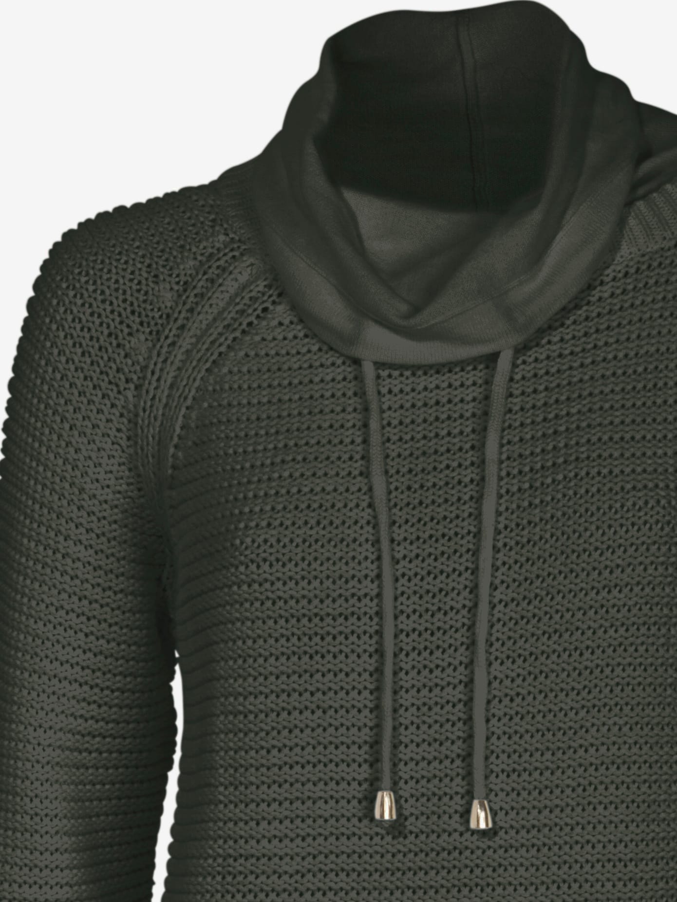 Camionneur tricot grosses mailles avec manches raglan