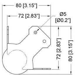 Penn Elcom C0658z balhoek 80 x 80 mm R2 met verzet 35/35