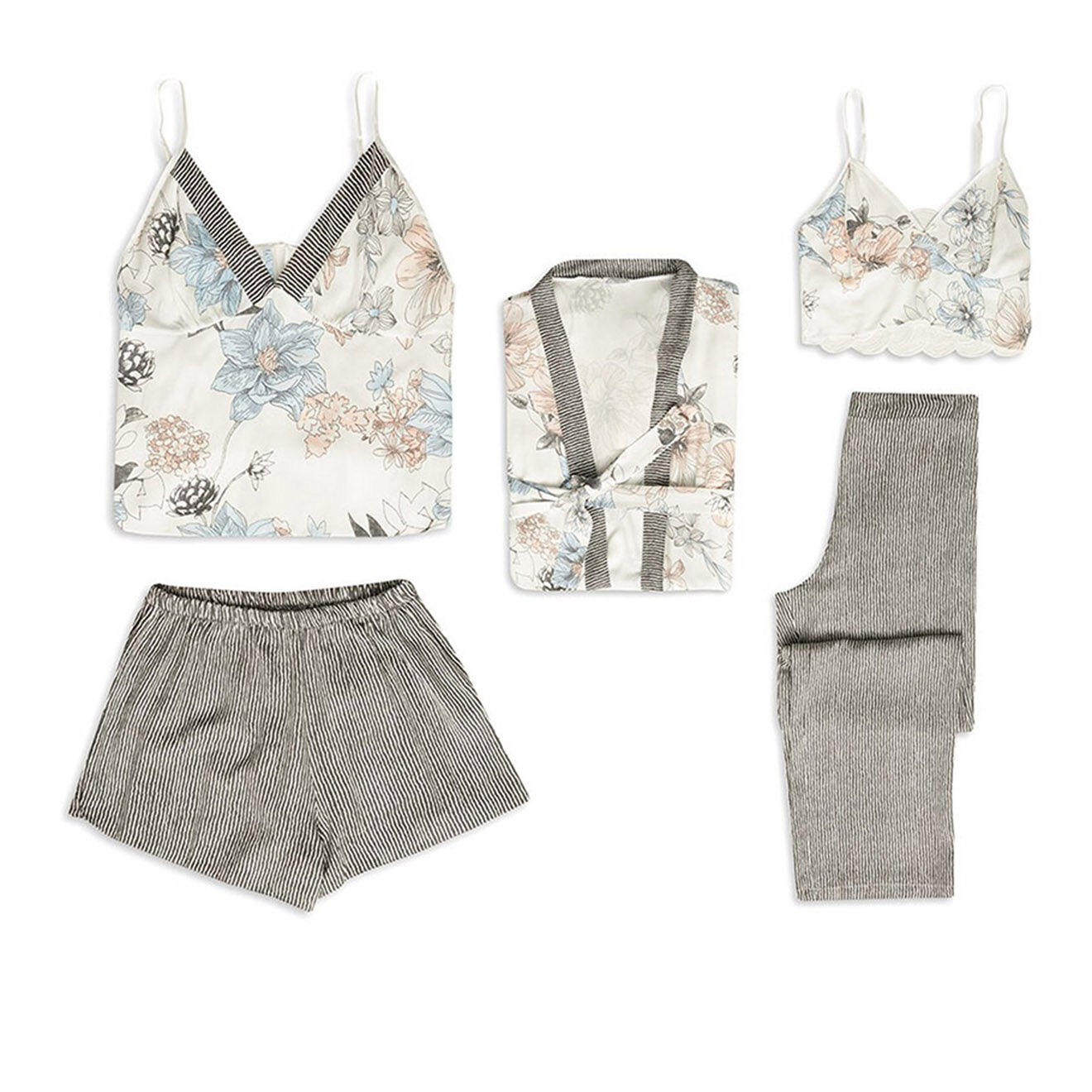 Miarie Pyjama Maélie écru/gris
