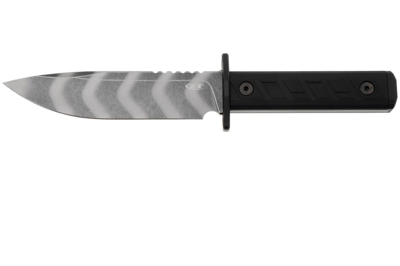 Zero Tolerance 0006TSBLK, Tiger Stripe CPM 3V, Black G10 survivalmes