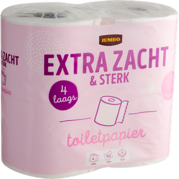 Jumbo Extra Zacht & Sterk 4-Laags Toiletpapier 4 Rollen