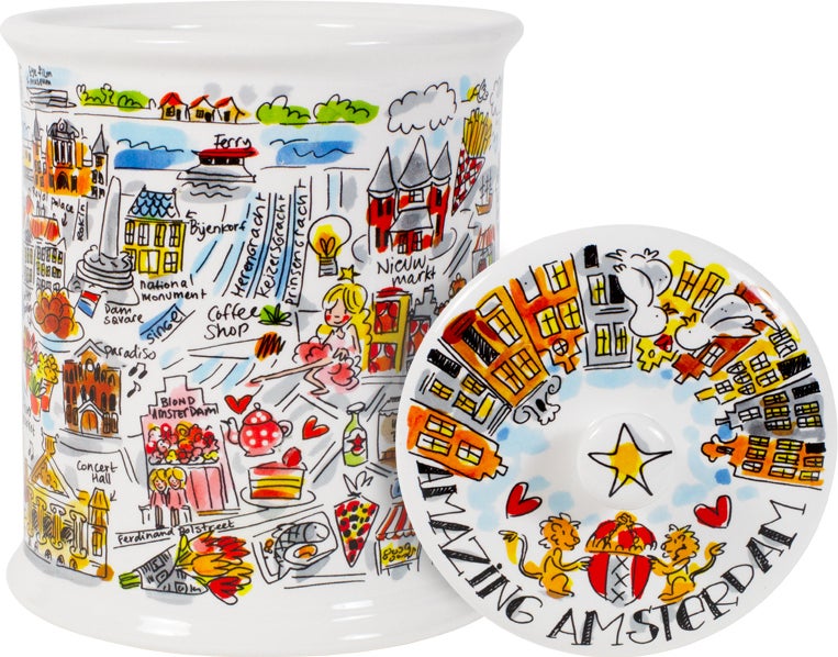 Blond Amsterdam voorraadpot City D 16 H 22,5 cm