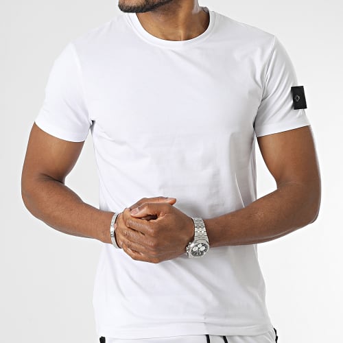 Ensemble Tee Shirt Et Short Cargo Blanc