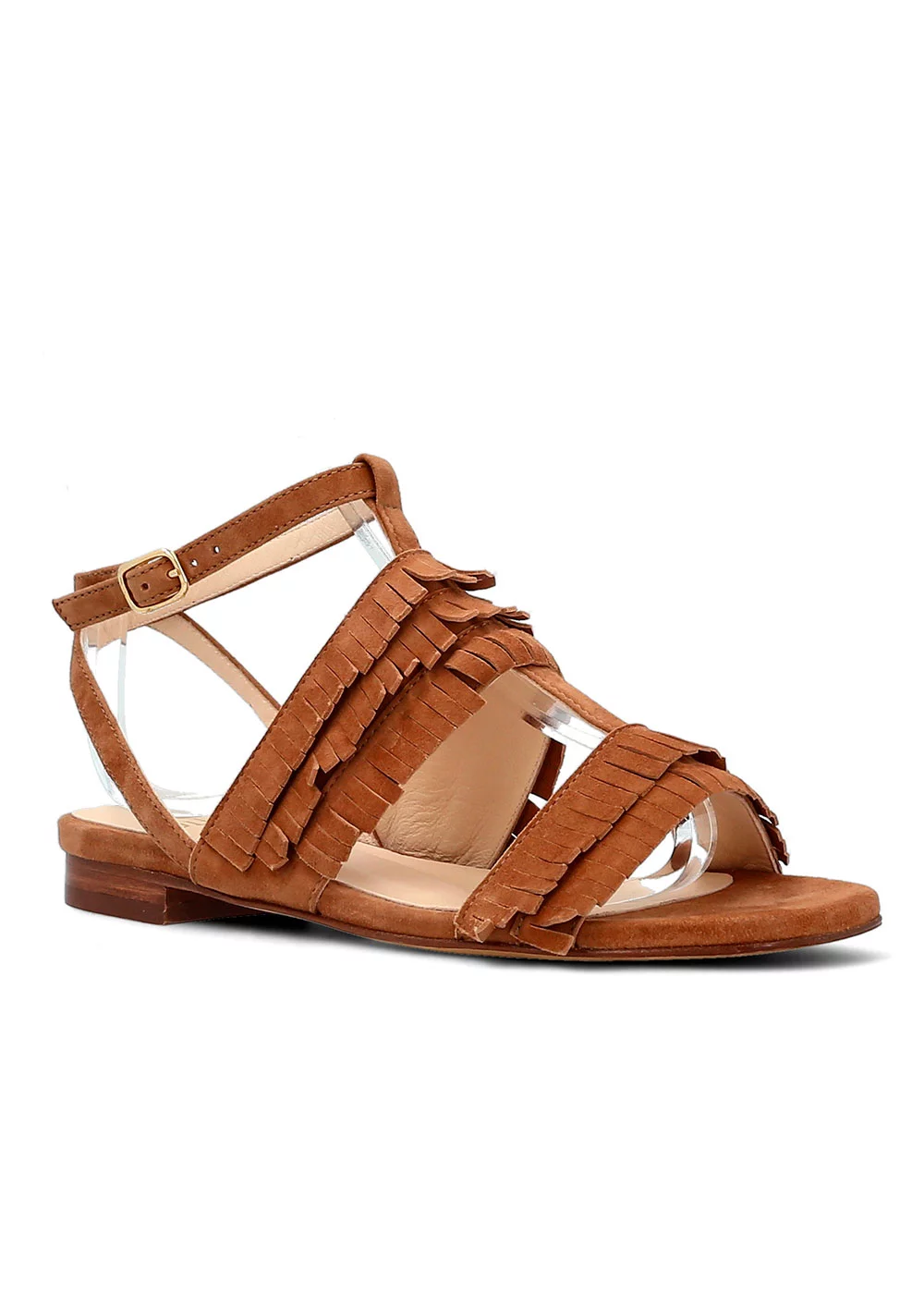 SANDALE TRISTANE VELOURS CAMEL