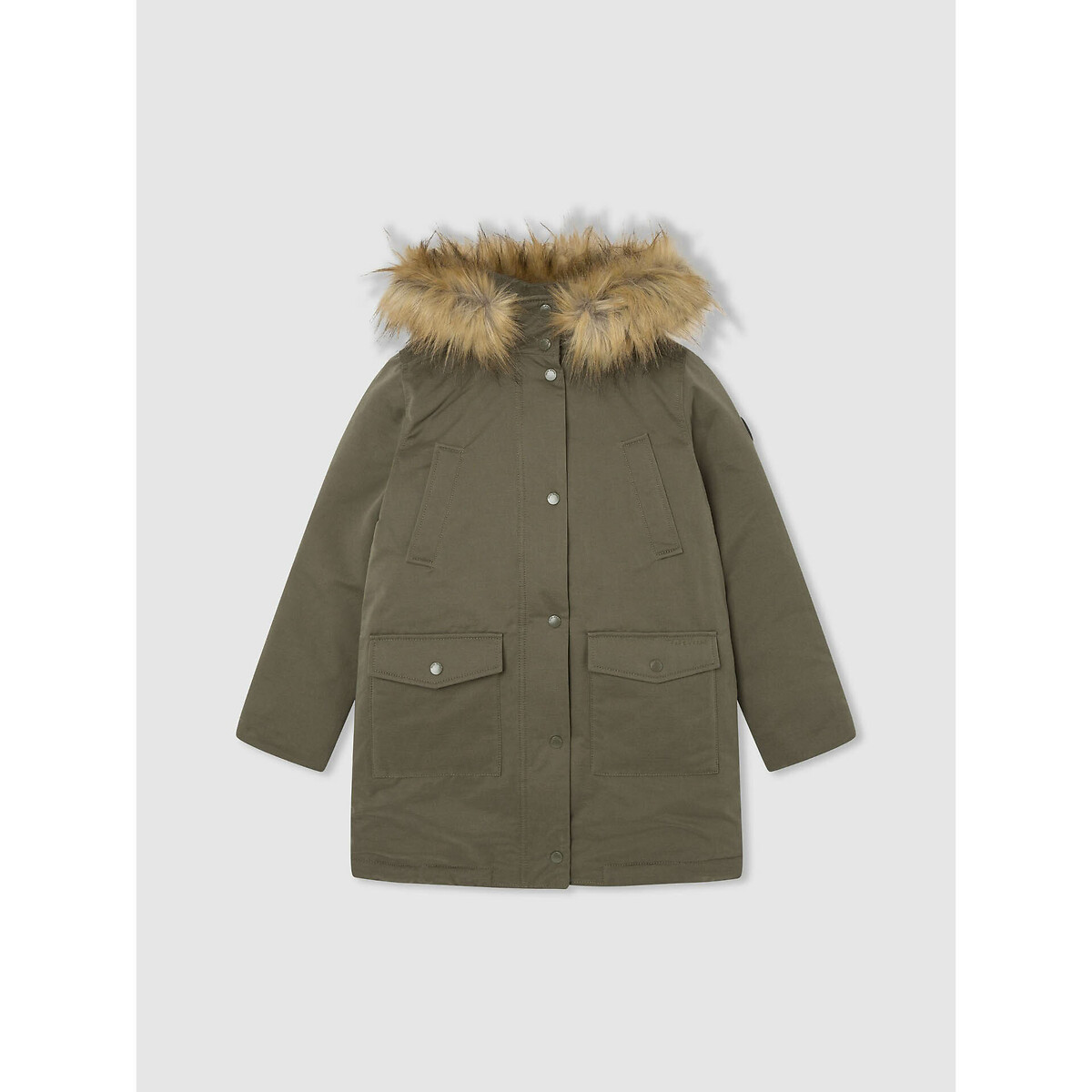 PEPE JEANS<br>Parka de comprimento médio com capuz