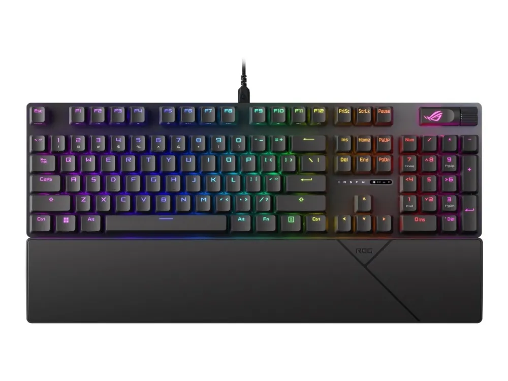 ASUS ROG Strix Scope II NX - Tastatur - 100% - full size - backlit - tastkontakt: ROG NX Snow - sort
