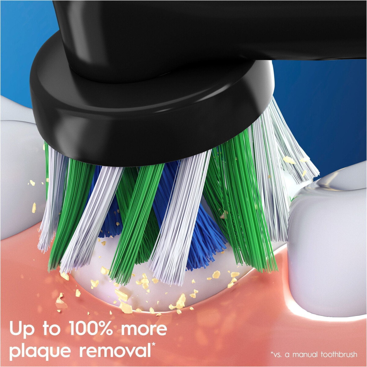 Oral-B - Crossaction Børstehoveder - Sort - 5 Stk