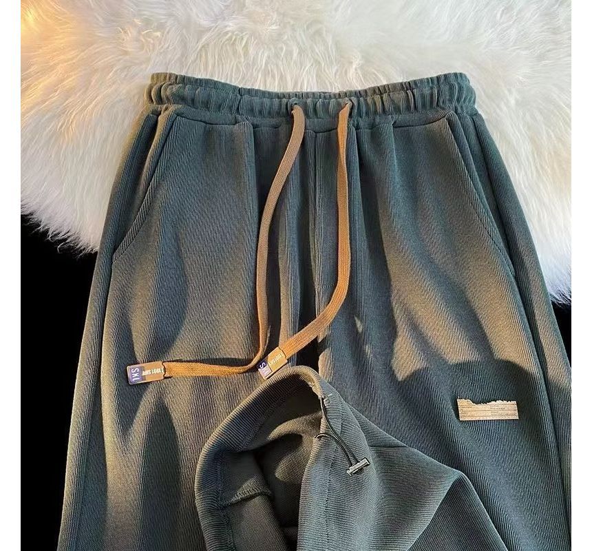 Kantereld - Effen joggingbroek met trekkoord in de taille en rechte pijpen