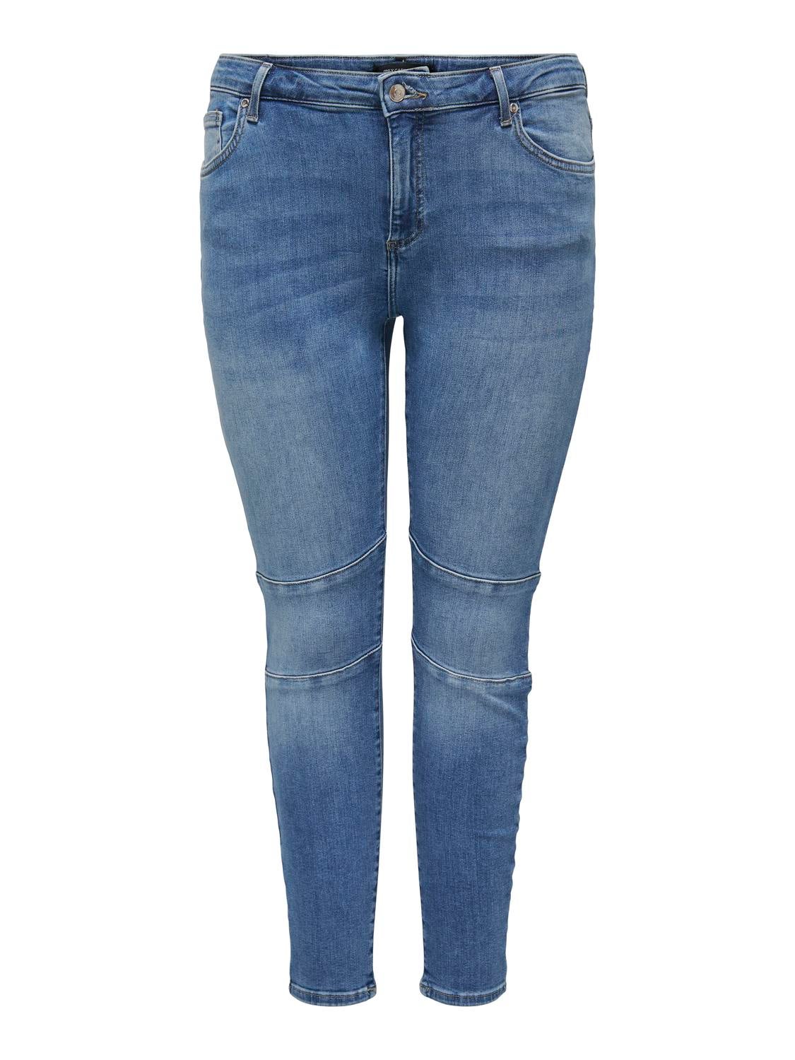 CARWILLY Mittlere Taille Skinny Fit Jeans Light Blue Denim