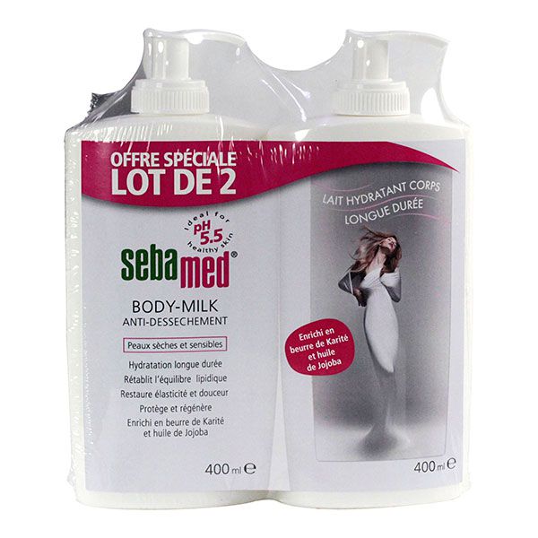 Body-milk anti dessèchement 2x400ml