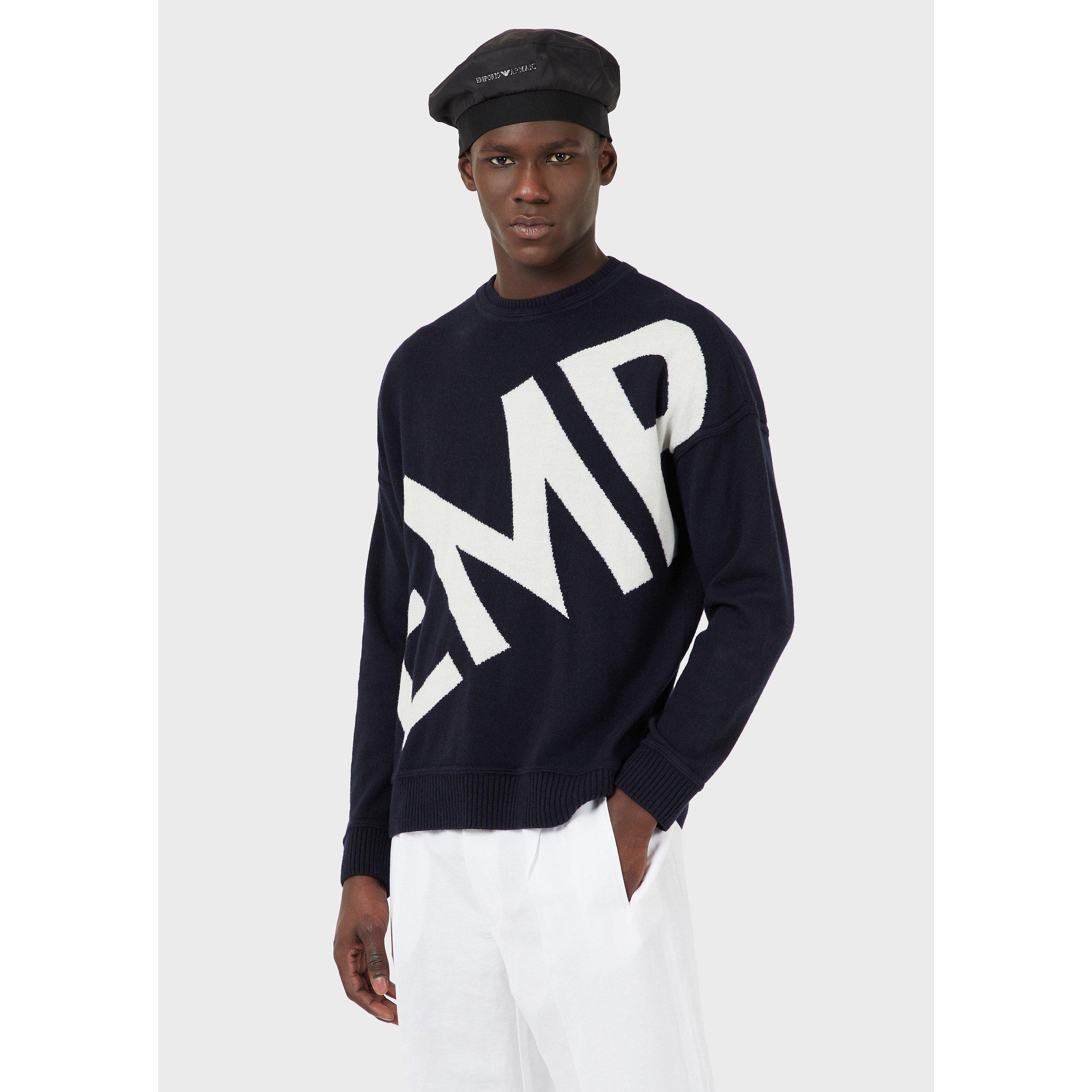 Emporio Armani Logo Knit Crew Sweater