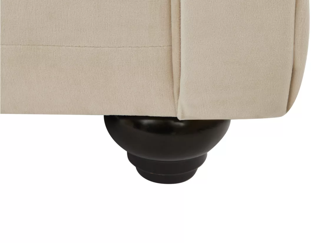 Canapé 2 places en velours beige CHESTERFIELD