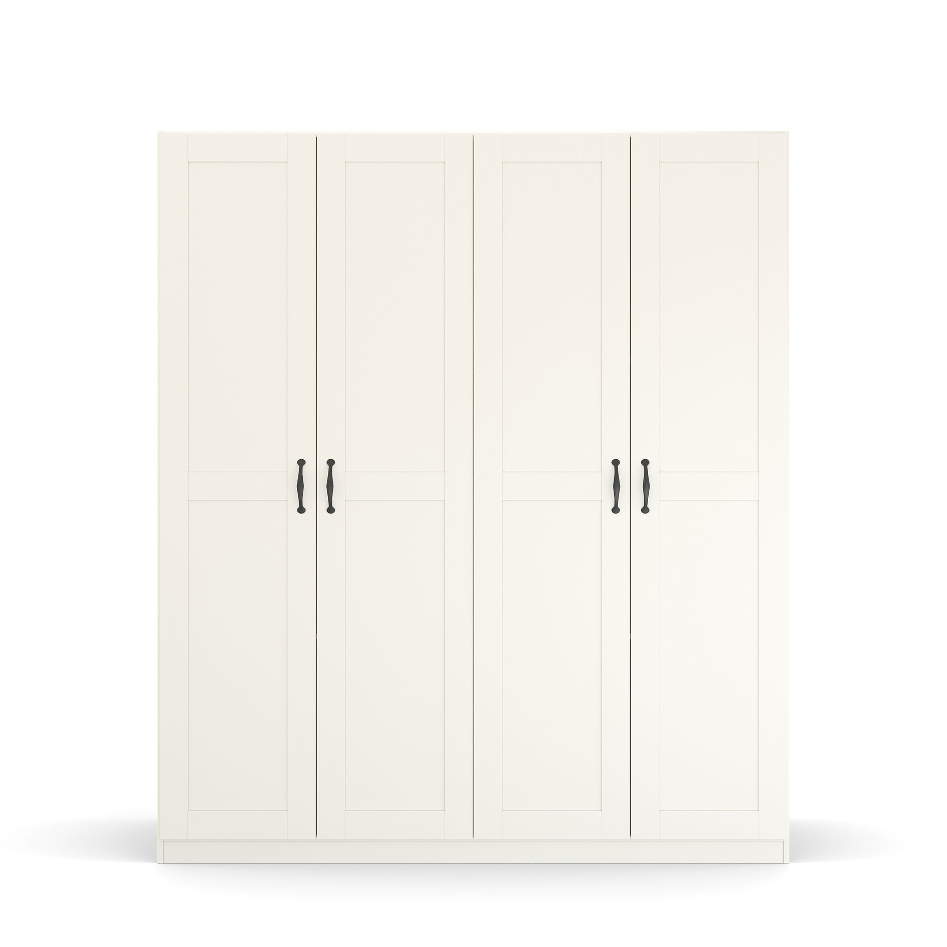 Drehtürenschrank - alpinweiß - 4 Türen - 181 cm