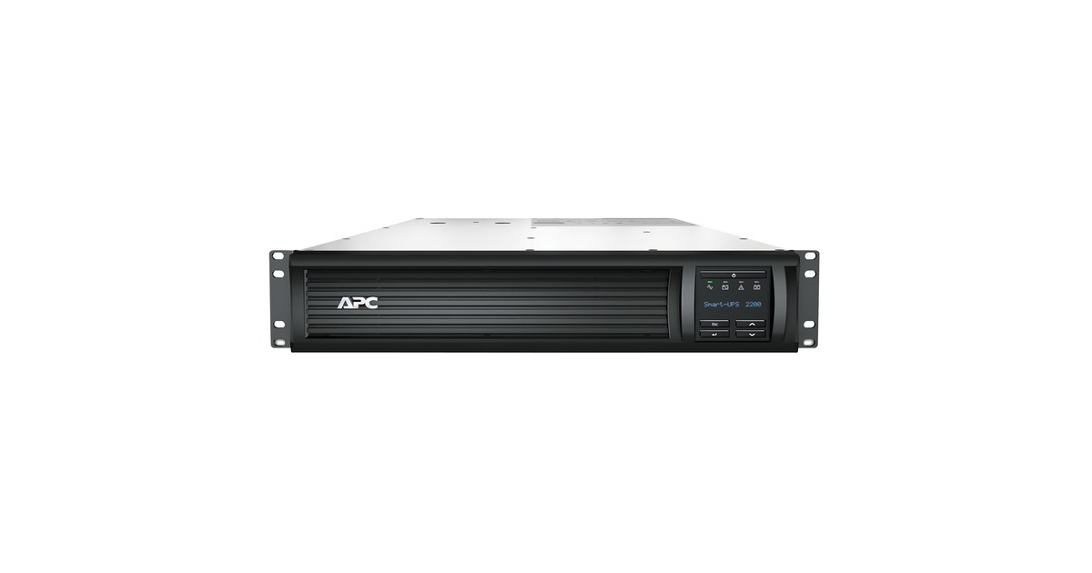 APCSmart-UPS 2200VA noodstroomvoeding ups  (Zwart, 8x C13, 1x C19 uitgang, USB, rack mountable, 2U, LCD, NMC, SMT2200RMI2UNC)