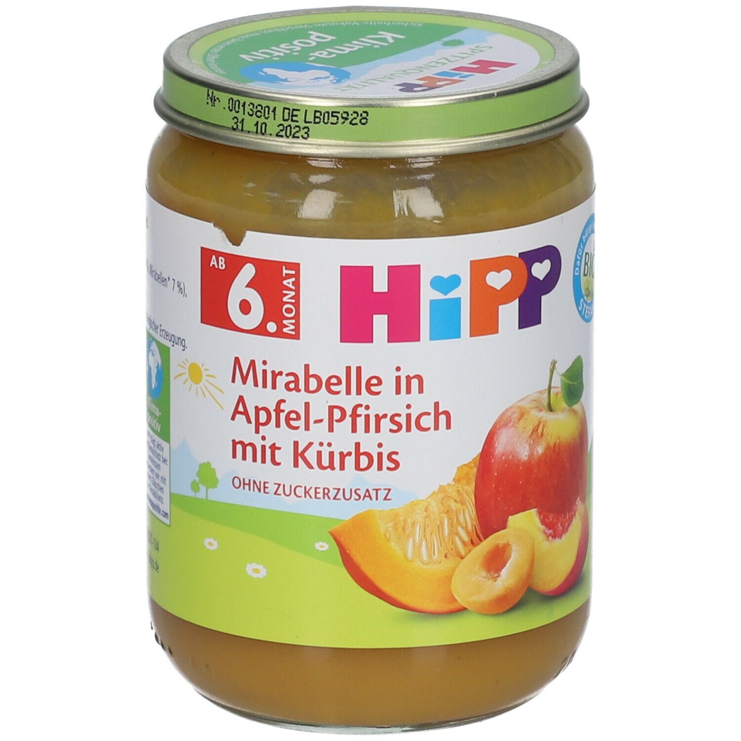 HiPP Mirabelle in Apfel-Pfirsich mit Kürbis ab dem 6. Monat