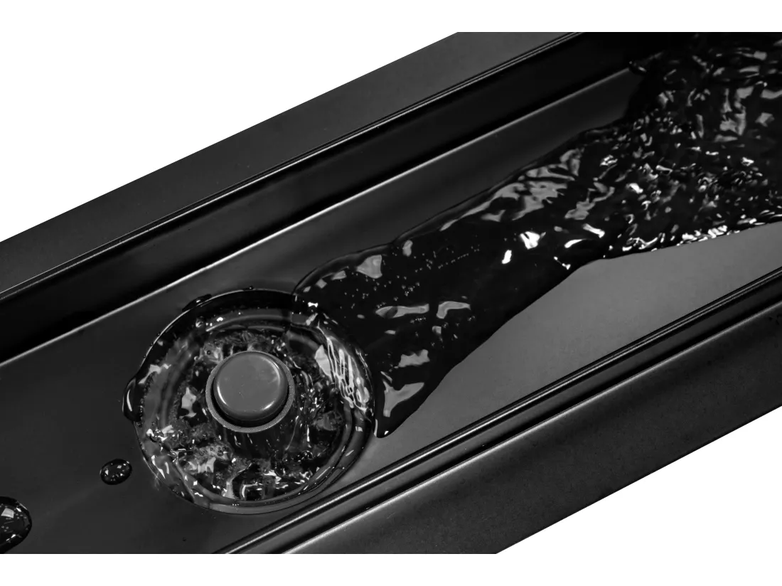 Drain Linéaire Rea Eco360 Slim 90 Black