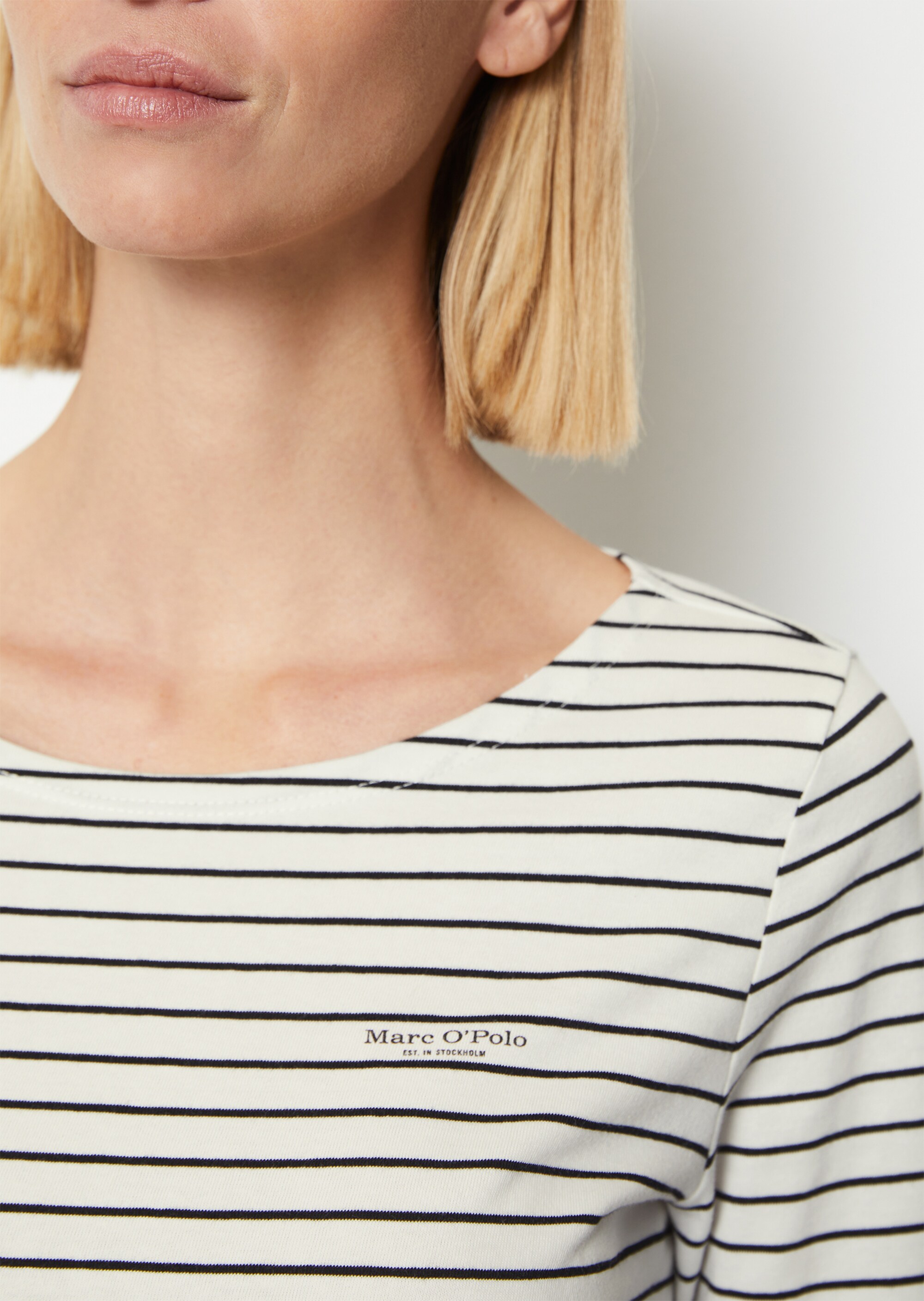 Ringel-Longsleeve regularaus feinem Organic Cotton