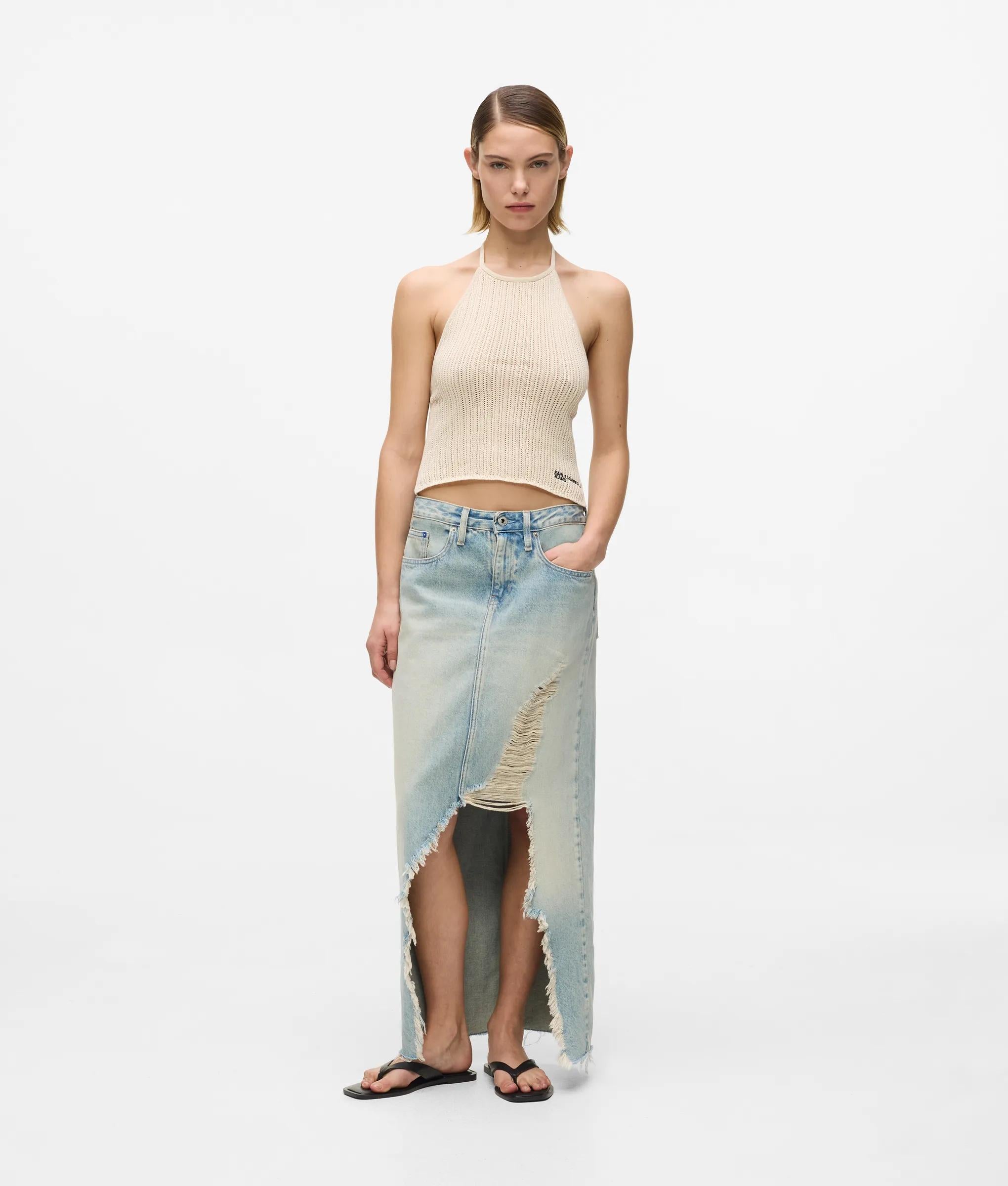 Verweerd denim maxi rok