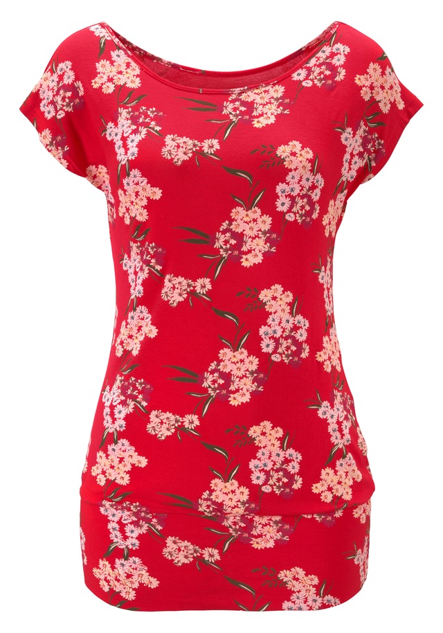 LASCANA Longshirt »mit breitem Bund«, aus weichem Viskose-Stretch