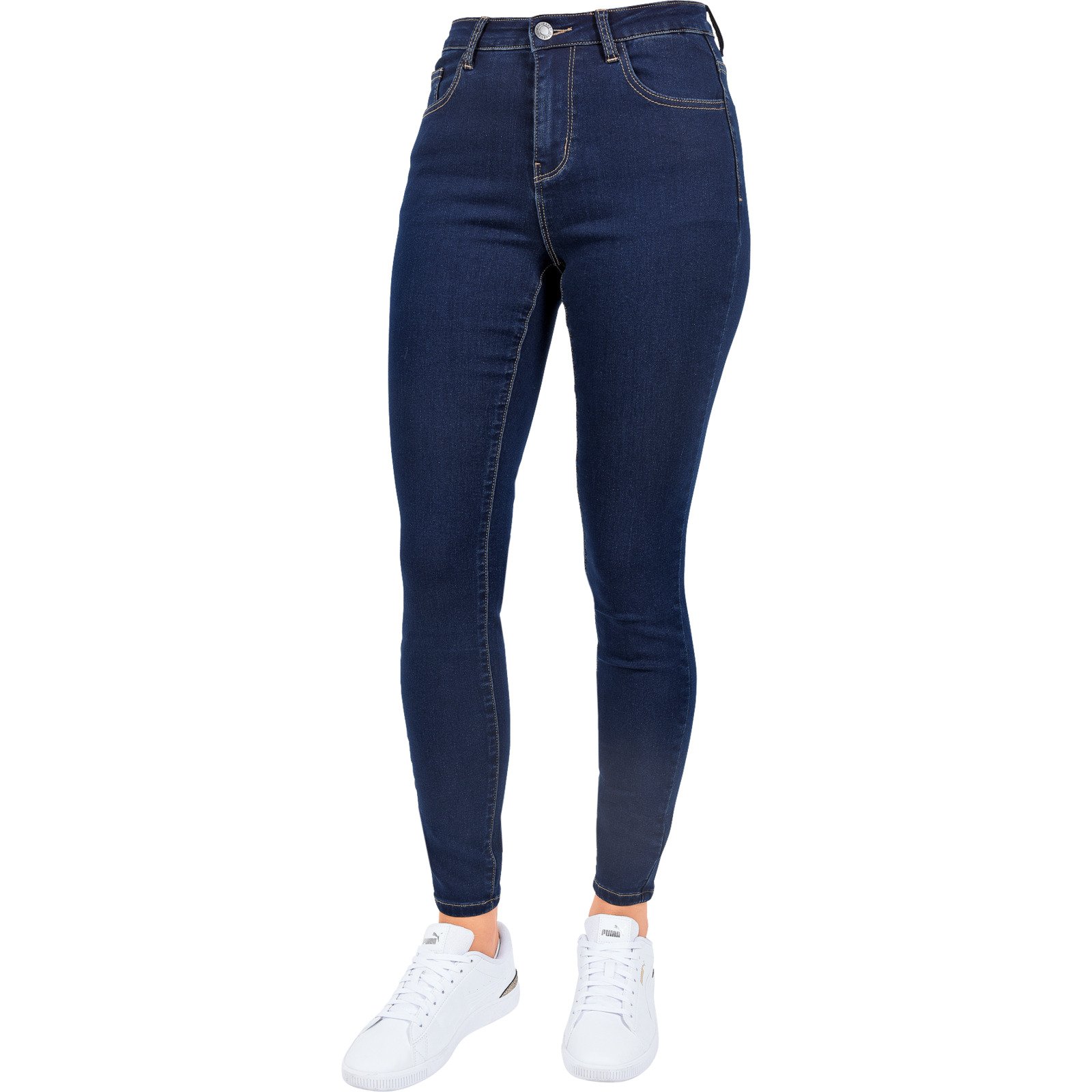 Damen-Jeans Debby Skinny, regular waist 42, schwarz