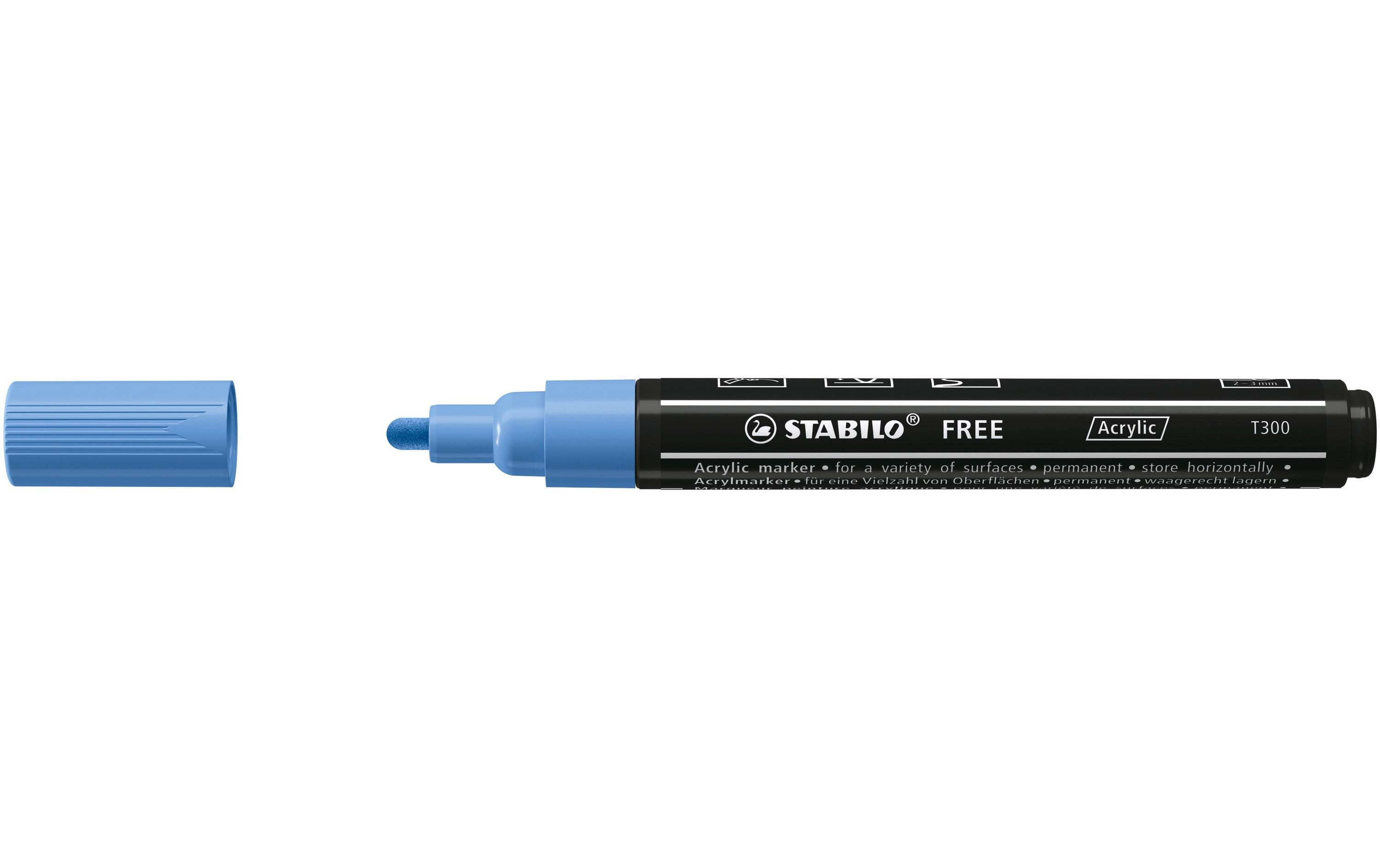 Acrylmarker Free Acrylic T300 KobaltblauMarker mit pigmentierter, wasserbasierter Tinte