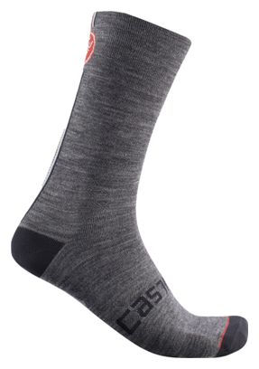 Paire de Chaussettes Castelli Racing Stripe 18 Gris