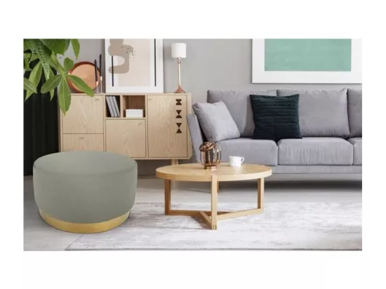 Pouf Rond en Velours Design 