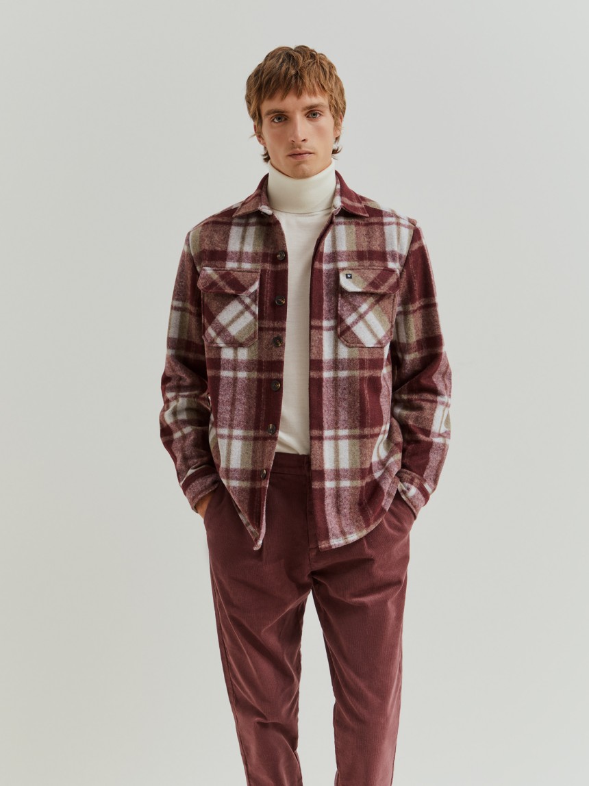 Sobrecamisa xadrez em flanela