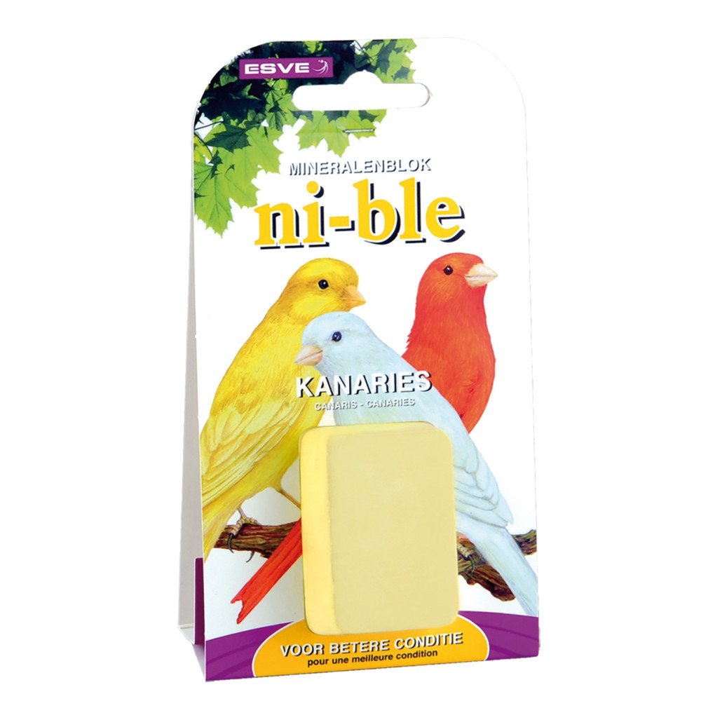 Pierre minérale esve ni-ble jaune 40 g pour canari