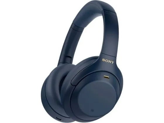 Sony WH-1000XM4 - Hovedtelefoner med mik. - fuld størrelse - Bluetooth - trådløs, kablet - NFC - aktiv støjfjerning - 3,5 mm jackstik - midnatsblå