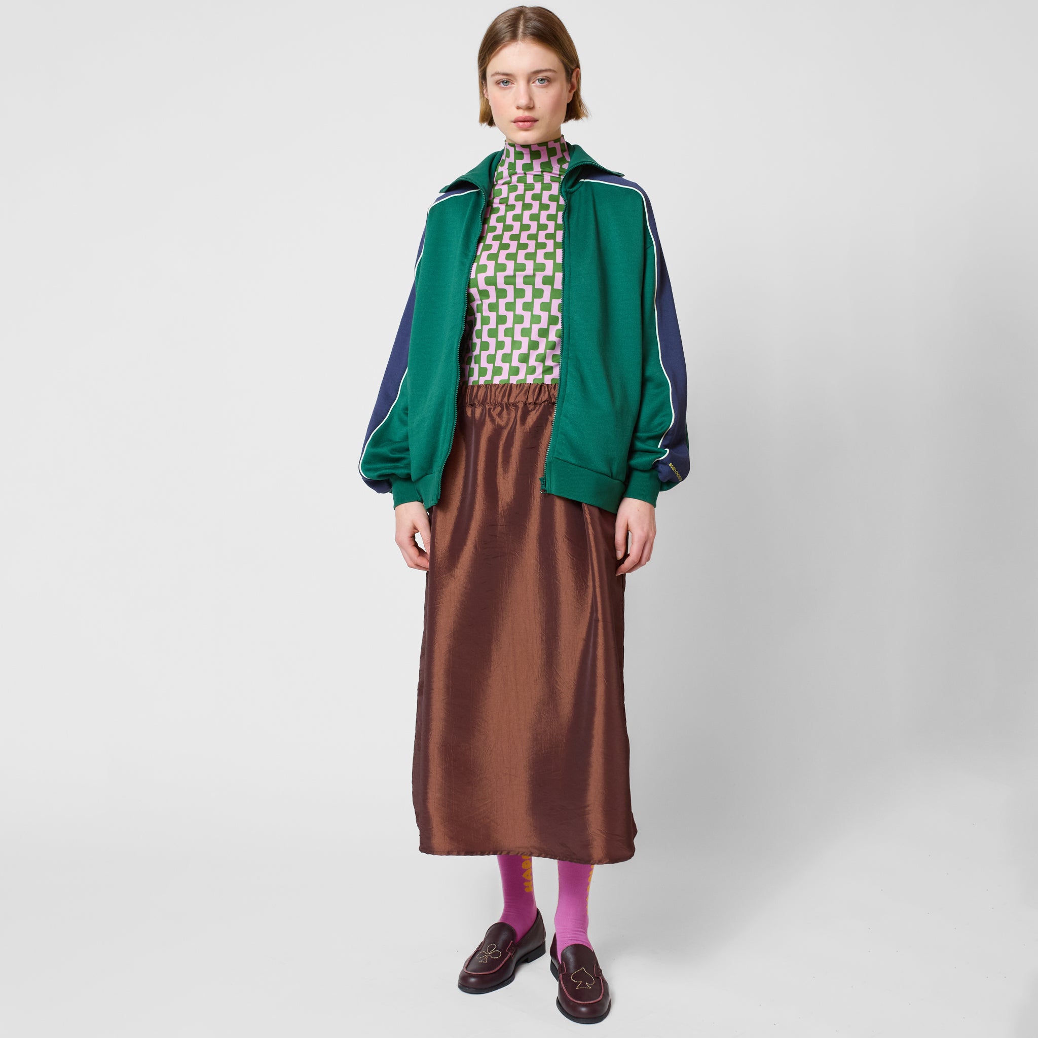 Adult Rock Midi Tafetan Dark Brown