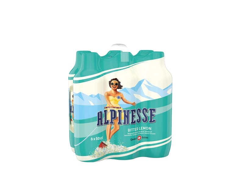 Alpinesse Bitter Lemon 6 x 0.5 l Erfrischendes Bitter Lemon mit natürlichem Zitronengeschmack