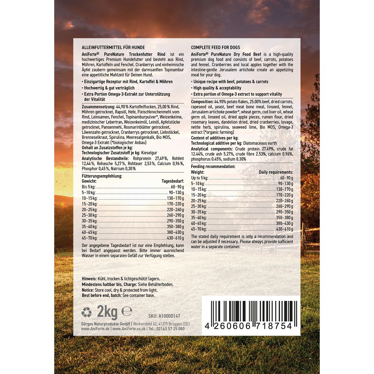 AniForte Trockenfutter Rind