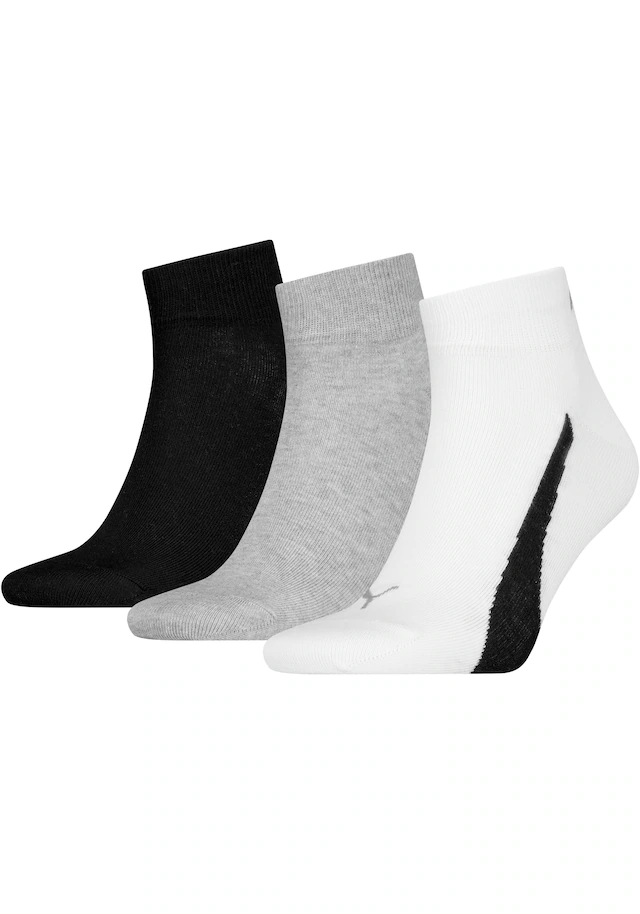 PUMA Kurzsocken »PUMA UNISEX LIFESTYLE QUARTER 3P« 3 Paar, 3 Paar tlg. mit kurzem geripptem Schaft