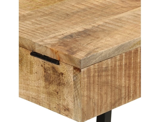 VIDAXL - Coiffeuse 105x35x75 cm bois de manguier massif brut et fer