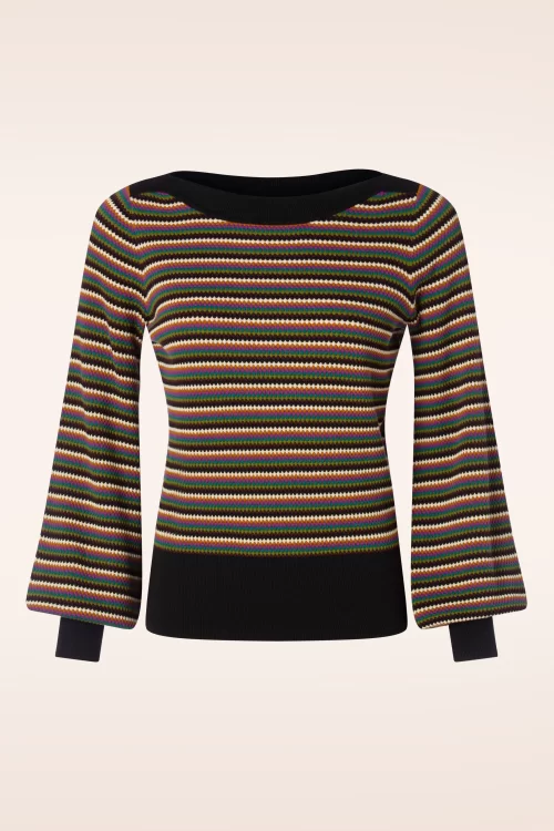 King Louie Erin top in Gilmour zwart