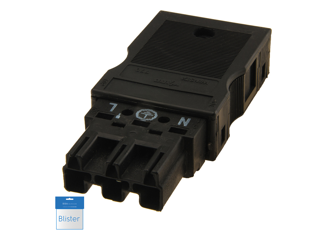 BBA WAGO Winsta Midi connector male - black