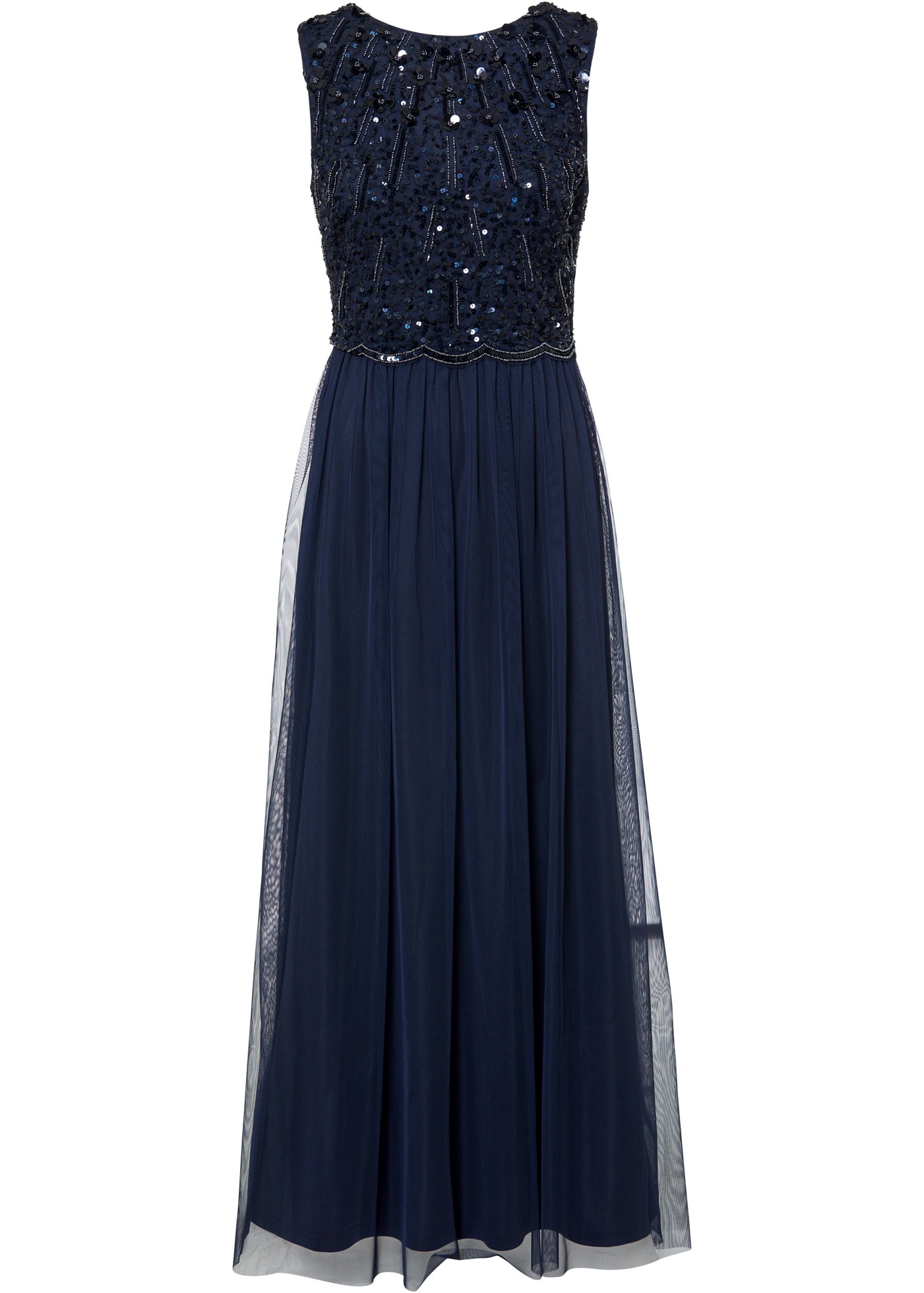 bonprix Maxikleid »Maxikleid mit Paillettenstickerei« Maxikleid mit Paillettenstickerei