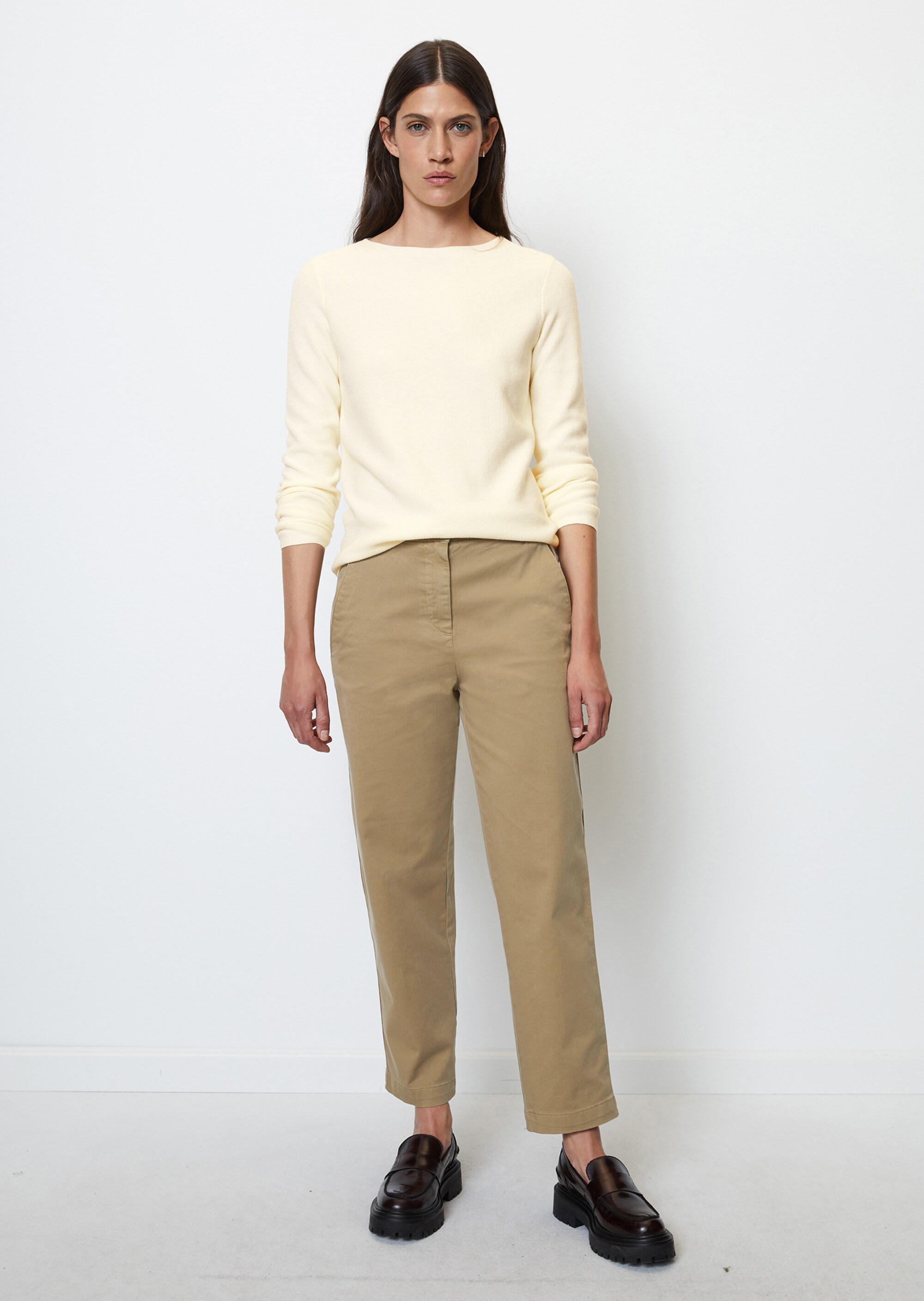 Pullover mit Reiskorn-Struktur aus softem Organic Cotton