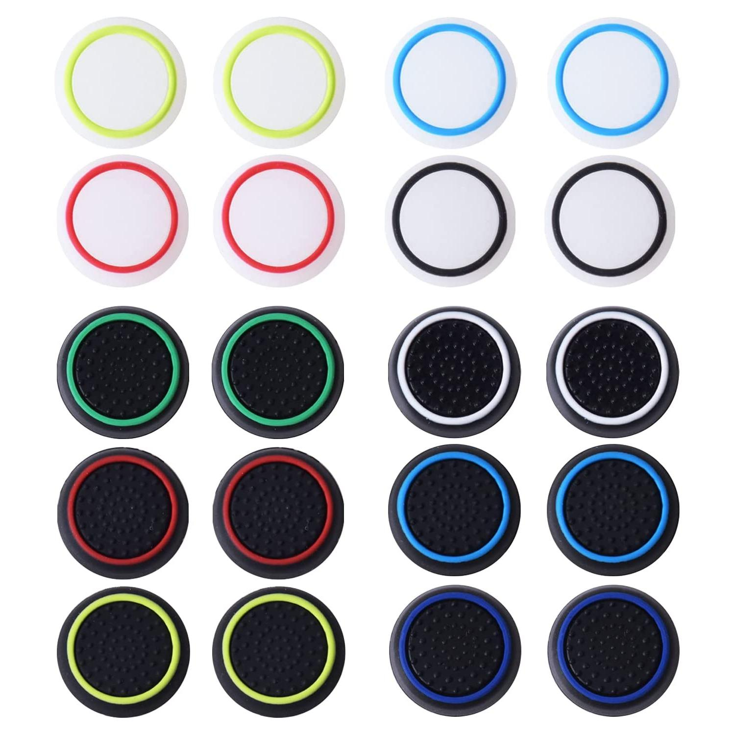 (20er Set) Joystick Thumbstick Anti-Rutsch Silikon Grip Kappen für PS5 / PS4 / PS3 / Xbox Series X/S / Xbox One / Xbox360 / Switch Pro Controller
