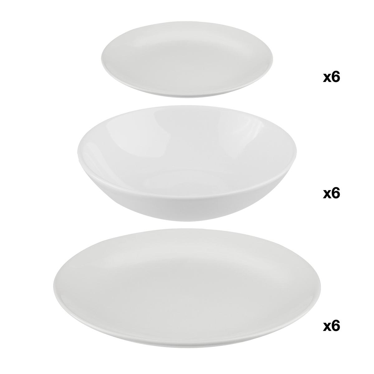 SERVICE 18 PIECES COLORAMA BLANC