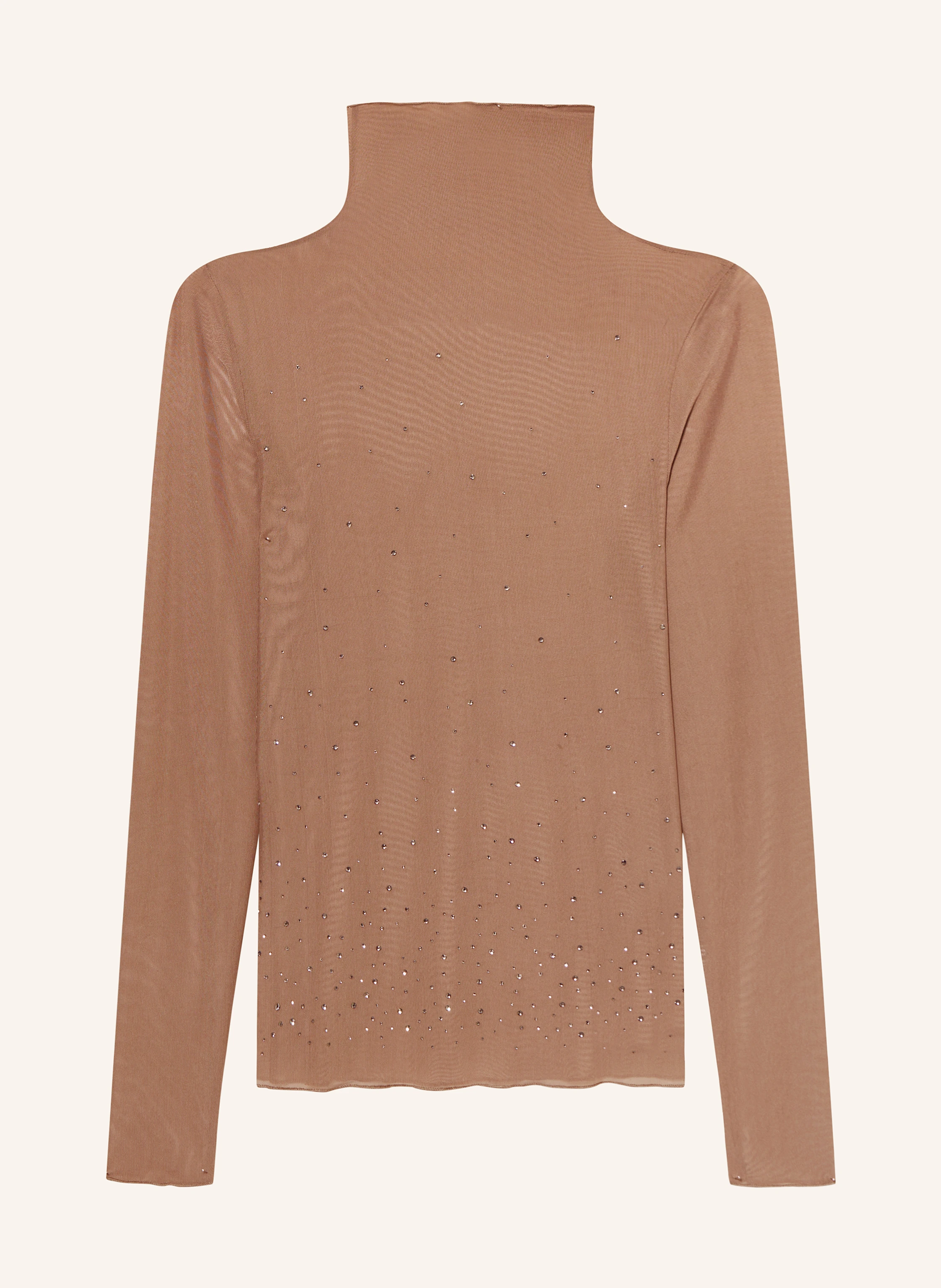 LUISA CERANO Longsleeve aus Mesh mit Schmucksteinen