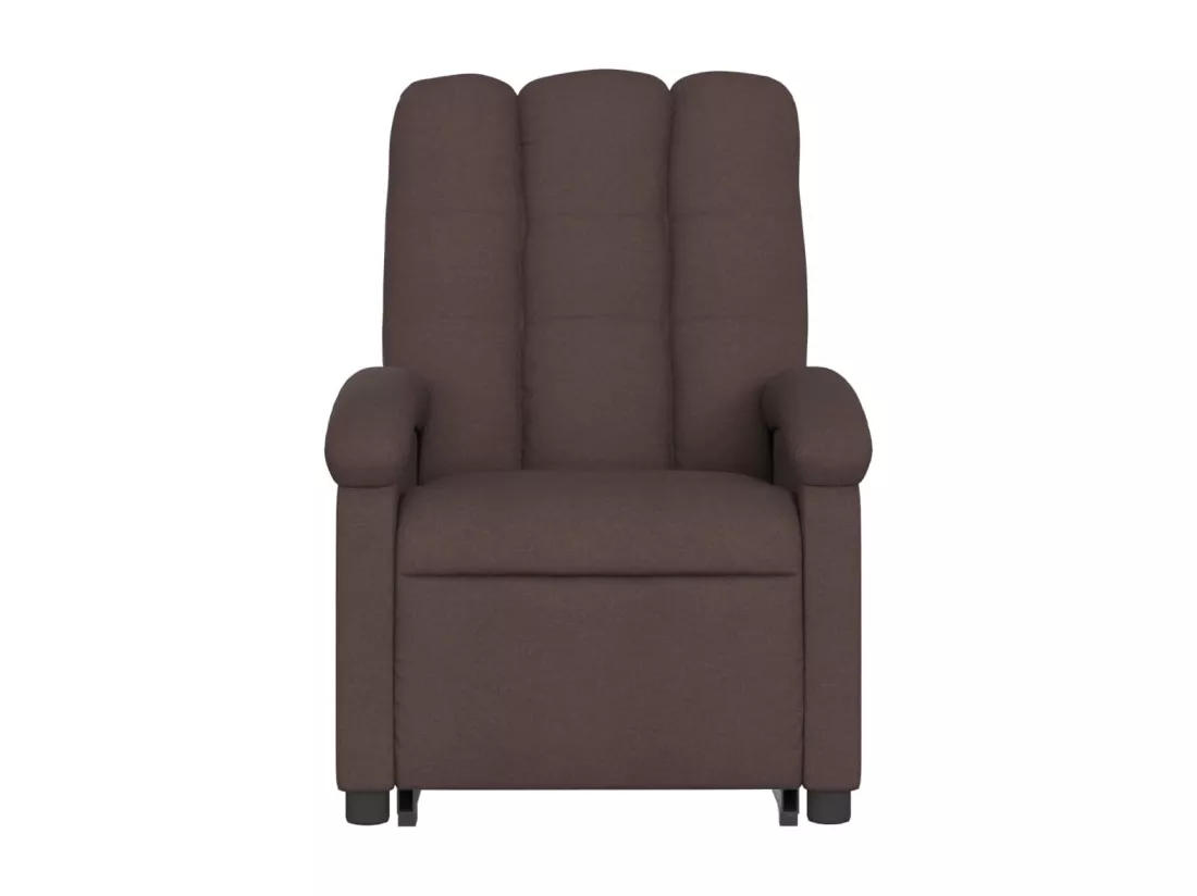 Fauteuil inclinable de massage Marron foncé Tissu